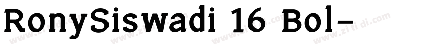 RonySiswadi 16 Bol字体转换